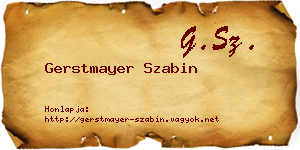 Gerstmayer Szabin névjegykártya